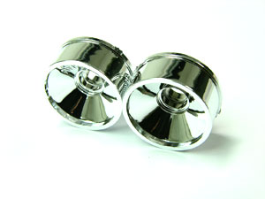 Atomic Mini-Z MR-02 Front Dish Wheel - +2 Offset - Silver