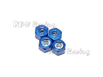 PN Mini-Z Alloy Wheel Lock Nut - Blue