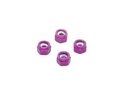 PN Mini-Z Alloy Wheel Lock Nut - Purple