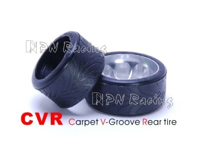 PN Mini-Z Carpet V-Groove Rear Tire - 8 - 2PCS
