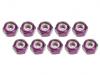 3Racing Mini-Z 2mm Alloy Lock Nuts - 10PCS - Purple