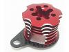 3Racing Mini Inferno Speed Control Engine Heatsink - Red with Carbon Fiber Plate