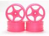 3Racing Mini Inferno 5 Spoke Wheel Set - Fluorescent Pink - 4PCS