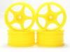 3Racing Mini Inferno 5 Spoke Wheel Set - Fluorescent Yellow - 4PCS
