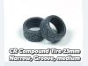Atomic Mini-Z/AMZ CR Compound Narrow Grooved Carpet Tire 23mm - Medium - 2PCS