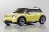 Kyosho Mini-Z Mini Cooper S MR-015 HM ReadySet - Yellow with Checkered Roof