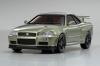 Kyosho dNaNo Nissan Skyline GT-R R34 V spec II  FX-101 MM Tx-Less Complete Chassis Set - Metallic Jade (2.4GHz ASF)
