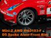 PN Mini-Z MA-010 Alloy D5 Spoke Wheel - Front 0 Offset